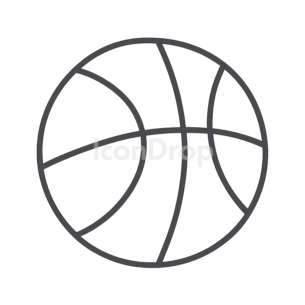 Basket Ball Icon Outline