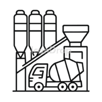 Batching Plant Icon Outline