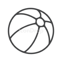 ビーチボールのアイコン(アウトライン)