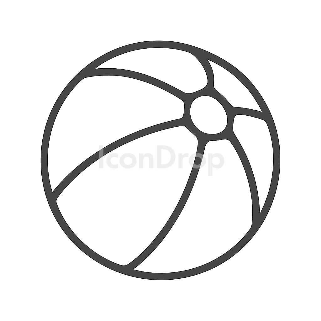 Beach Ball Icon Outline