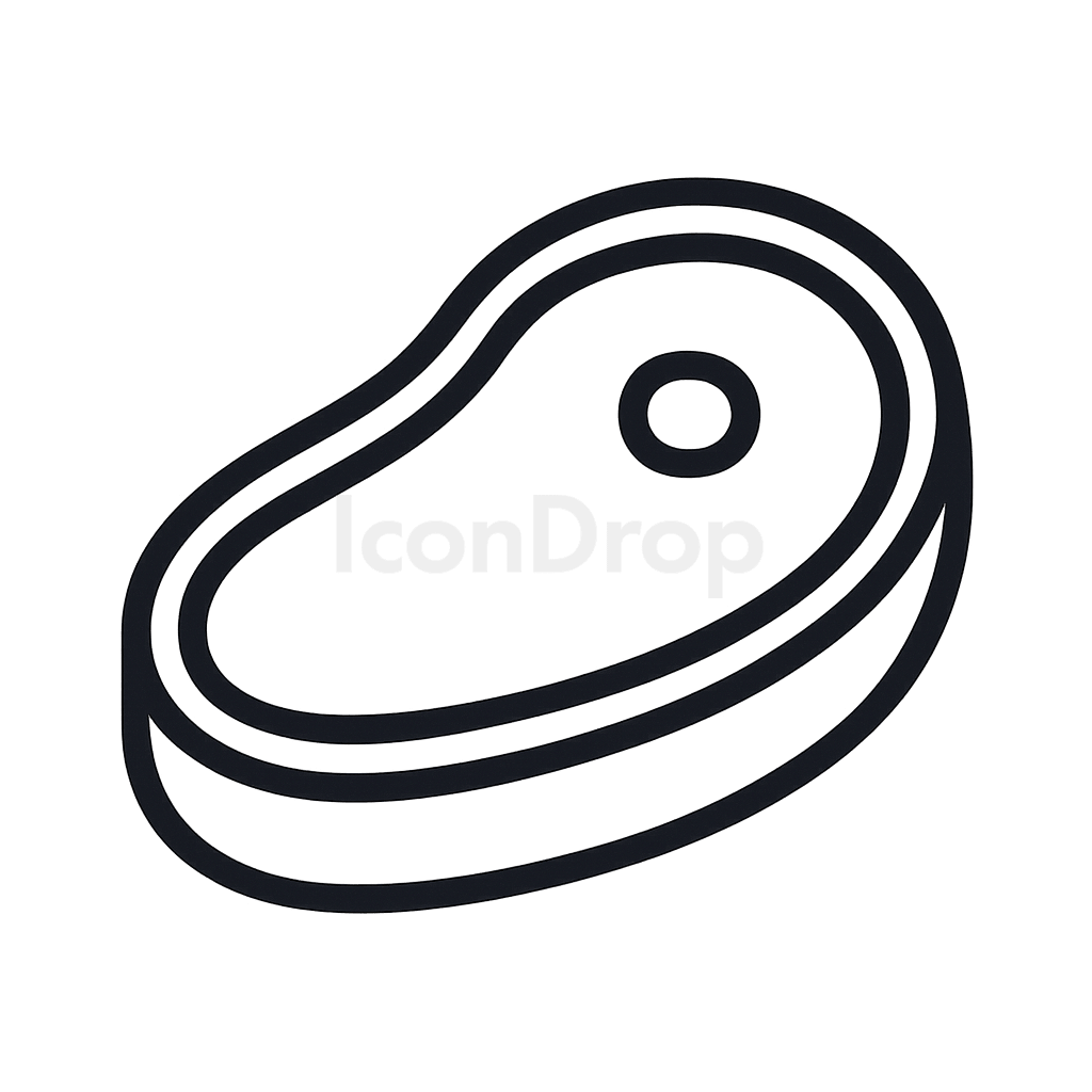 牛肉のアイコン アウトライン