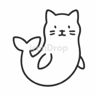 Beluga Cat Icon Outline