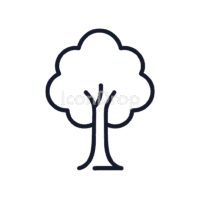 大きな木のアイコン(アウトライン)