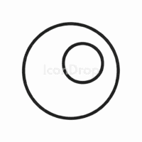 ビリヤードボールのアイコン(アウトライン)