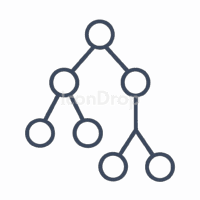 二分木のアイコン(アウトライン)