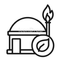 Biogas Plant Icon Outline