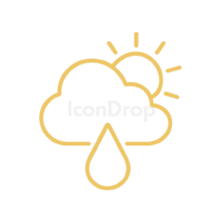 Black And Gold Weather Icon Outline