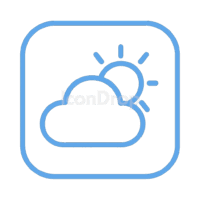 Blue Sky App Icon Outline