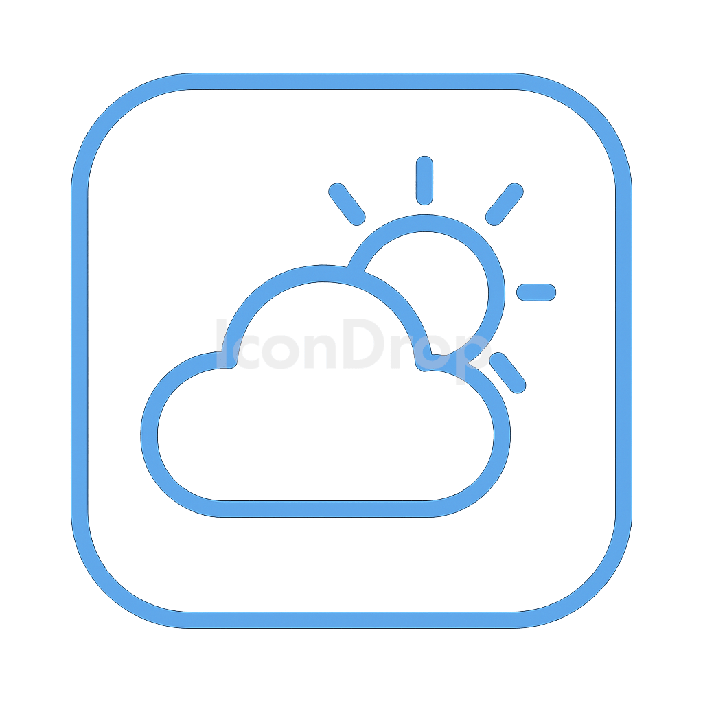 青空のアプリアイコン アウトライン