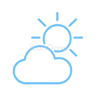 Blue Sky Icon Outline
