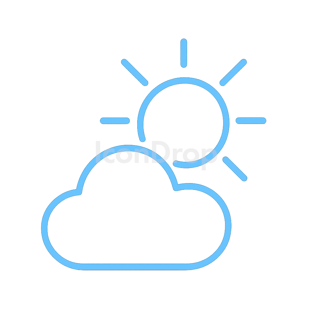 Blue Sky Icon Outline