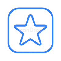 Blue Star App Icon Outline