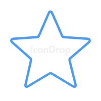 Blue Star Icon Aesthetic Outline