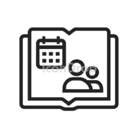Book A Meeting Icon Outline