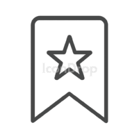 Bookmark Star Icon Outline