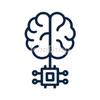 Brain Computer Interface Icon Outline