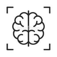 Brain Focus Icon Outline