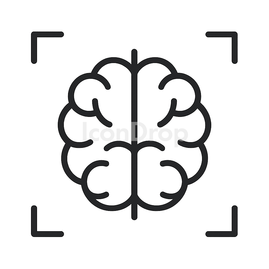 Brain Focus Icon Outline