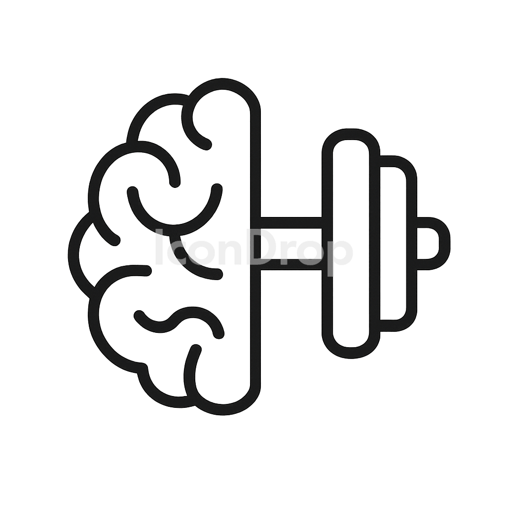 Brain Training Icon Outline