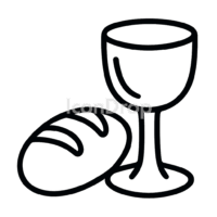 Bread And Wine Icon Outline