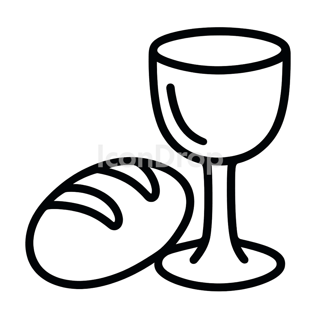 Bread And Wine Icon Outline