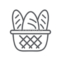 Bread Basket Icon Outline