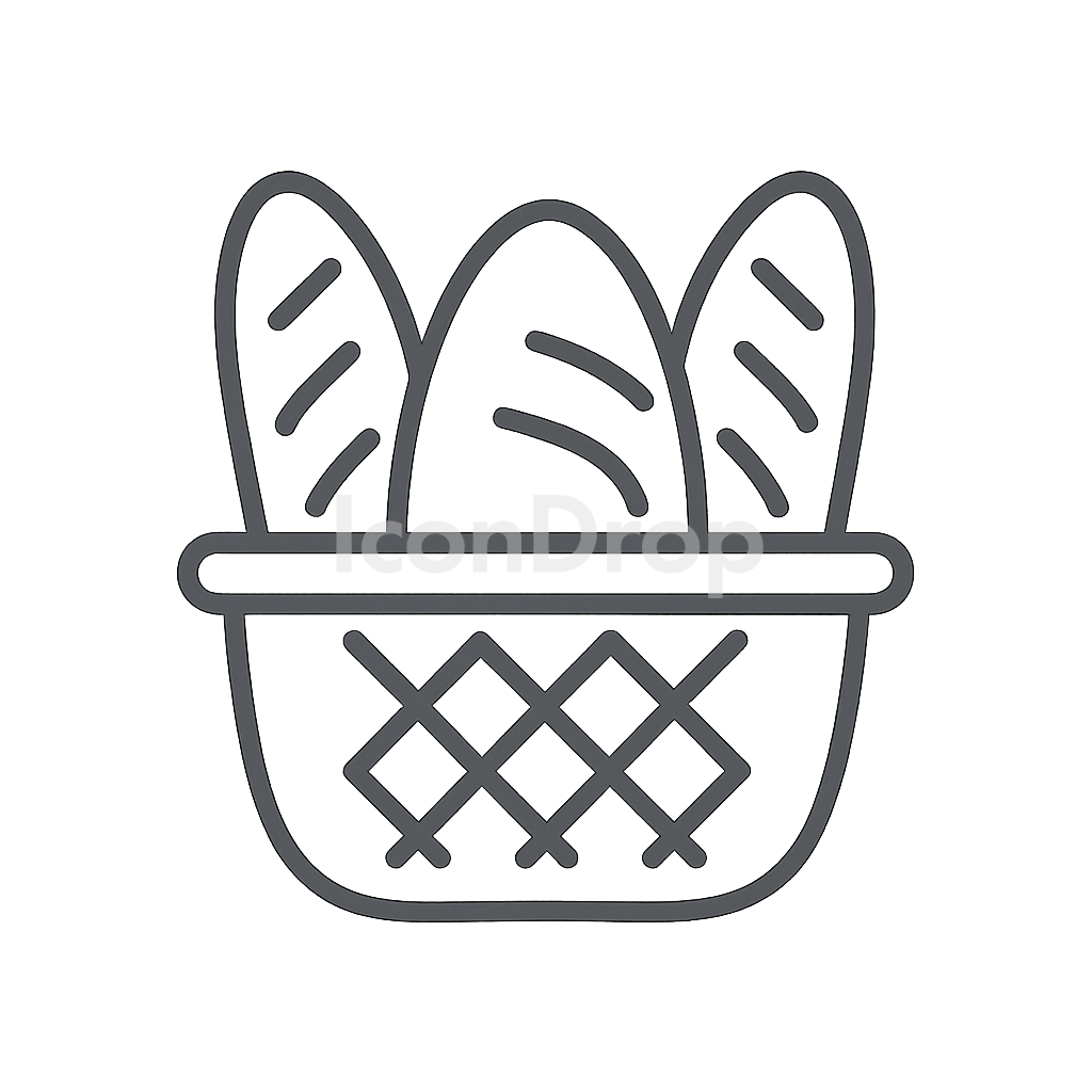 Bread Basket Icon Outline