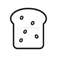 Bread Cartoon Icon Outline