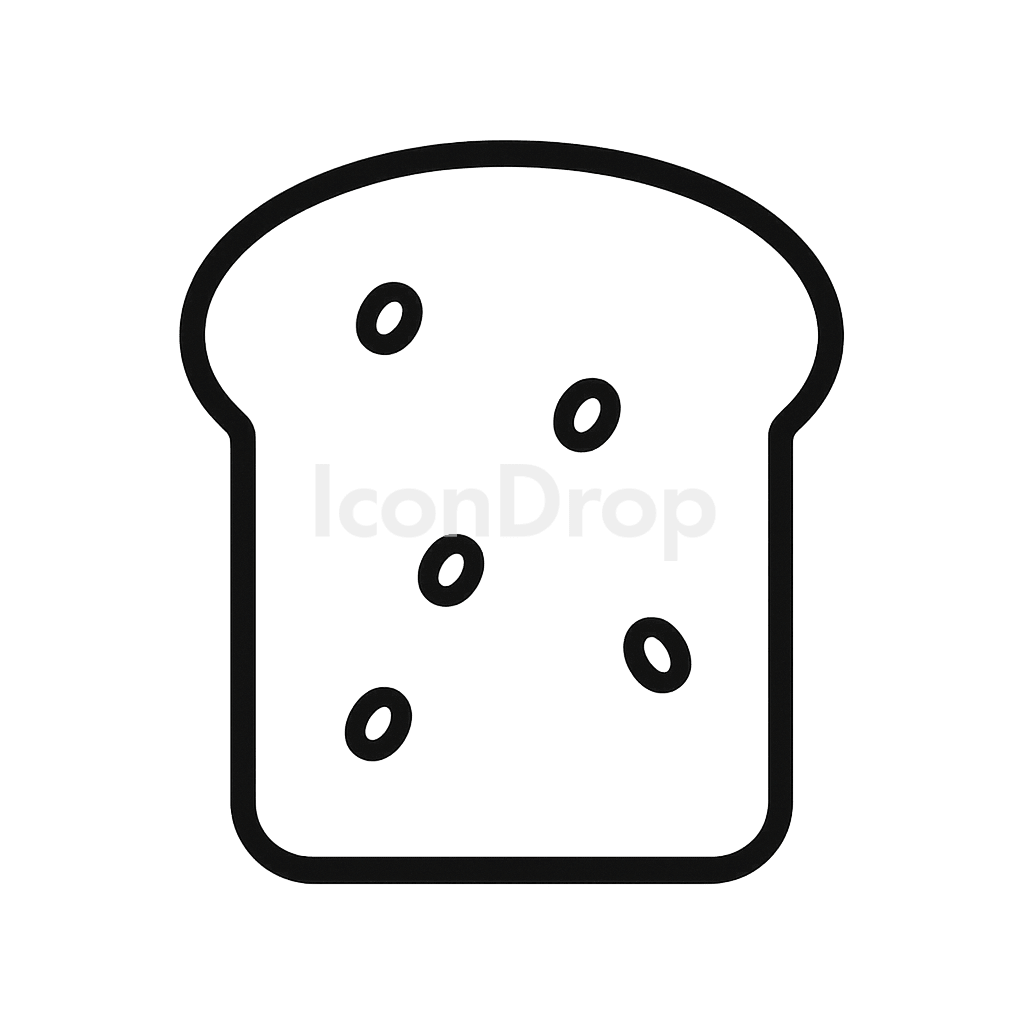 Bread Cartoon Icon Outline