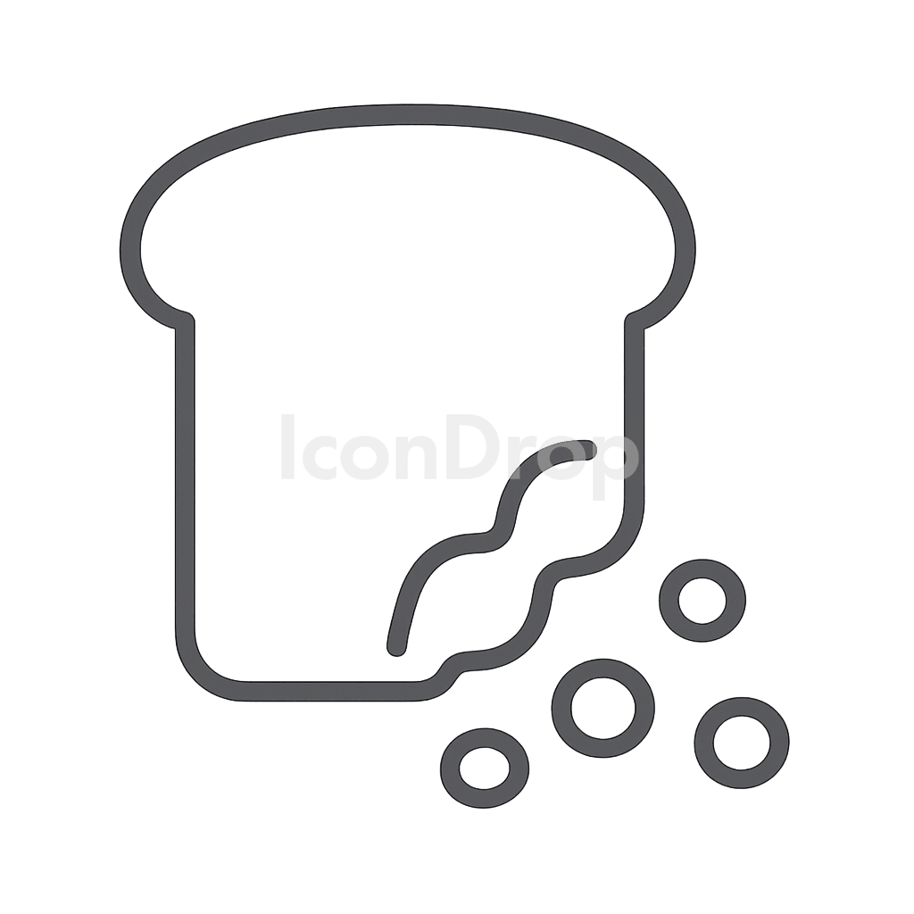 Bread Crumbs Icon Outline