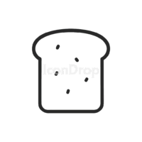 Bread Slice Icon Outline