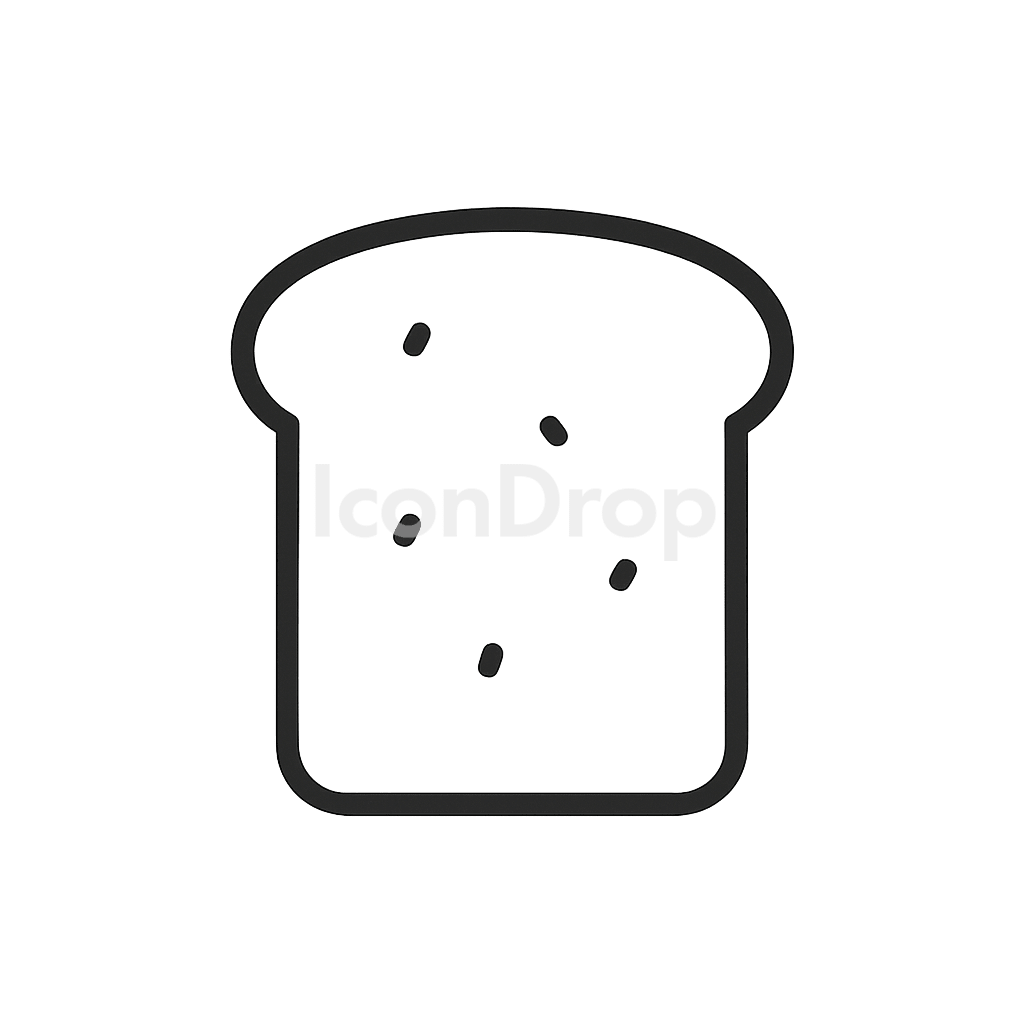 Bread Slice Icon Outline