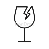 Broken Glass Icon Outline