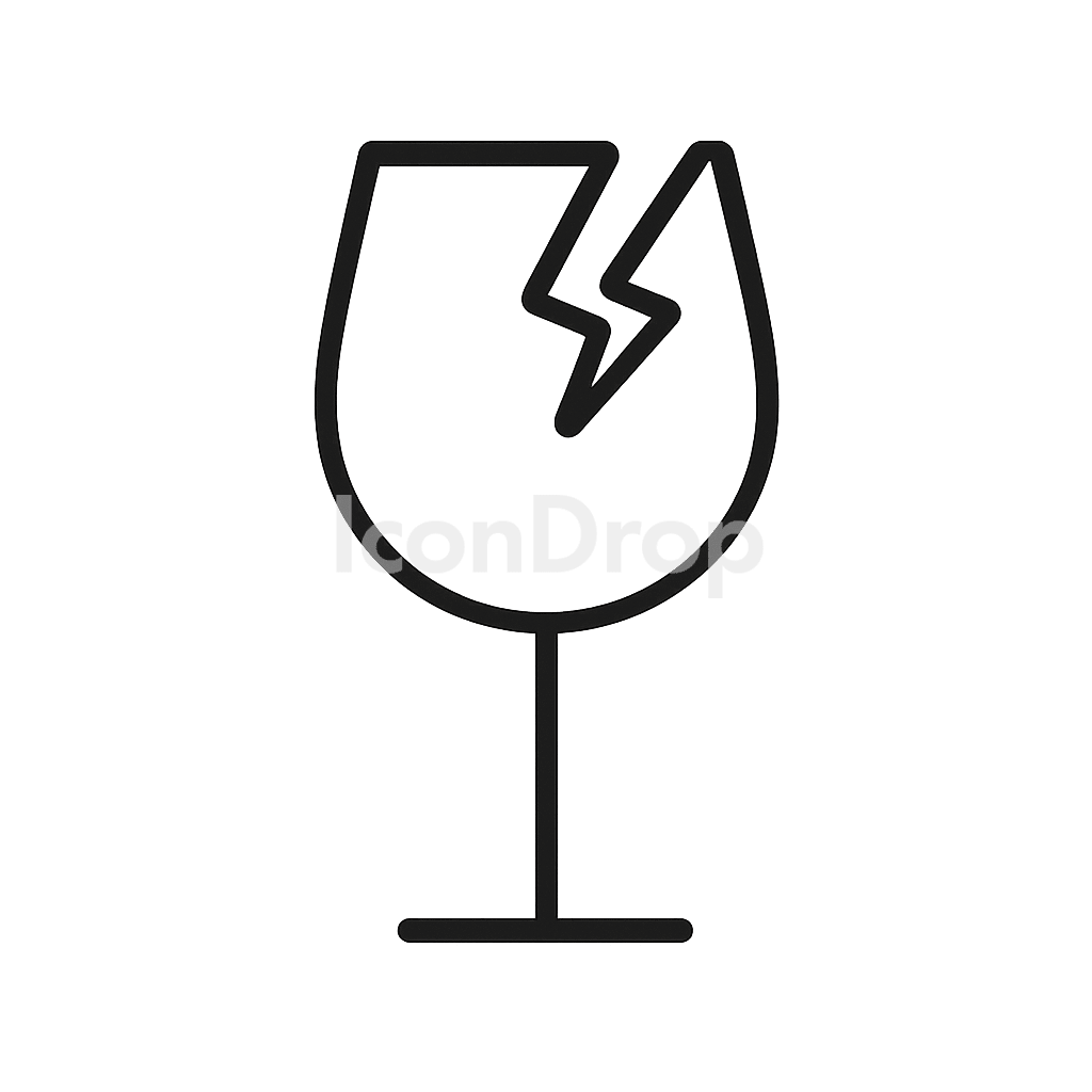 Broken Glass Icon Outline