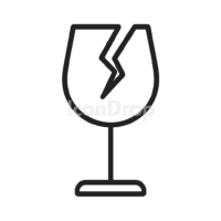 Broken Wine Glass Icon Outline