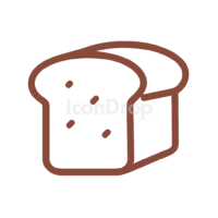 Brown Bread Icon Outline