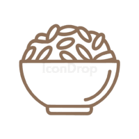 Brown Rice Icon Outline