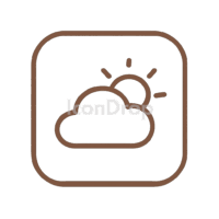 Brown Weather App Icon Outline