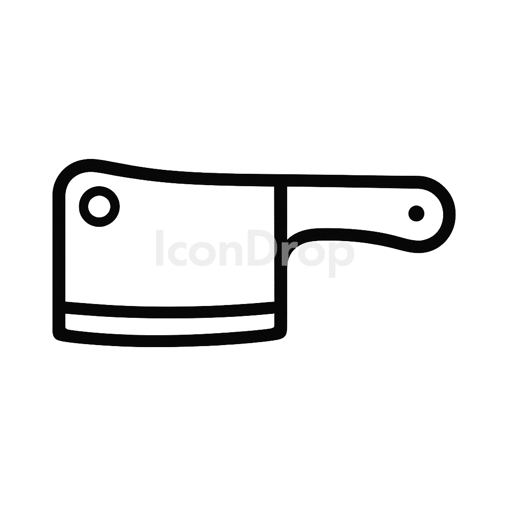 Butcher Knife Icon Outline