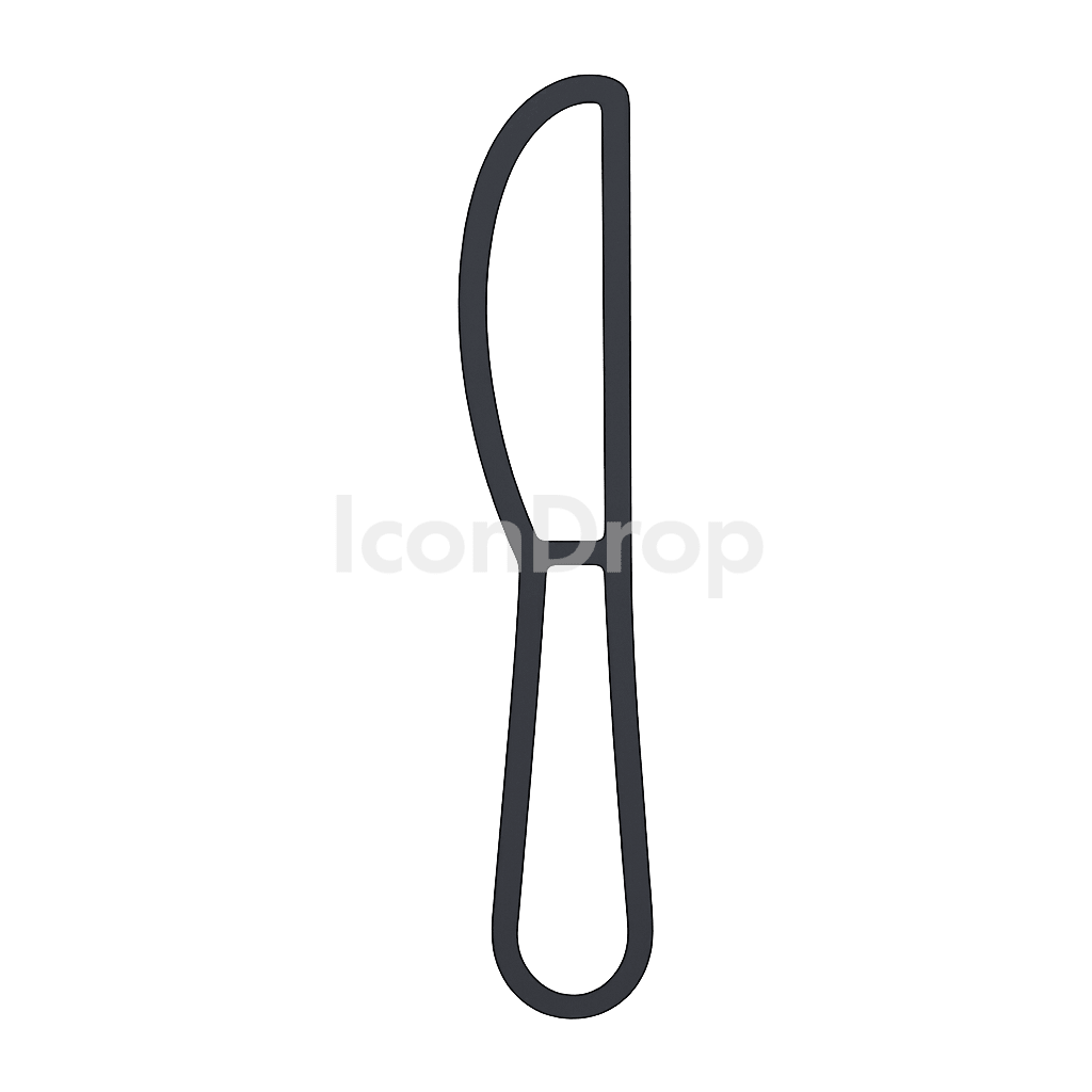 Butter Knife Icon Outline