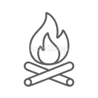 Camp Fire Icon Outline