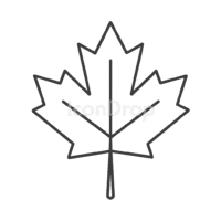 Canadian Leaf Icon Outline