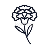 カーネーションのアイコン(アウトライン)
