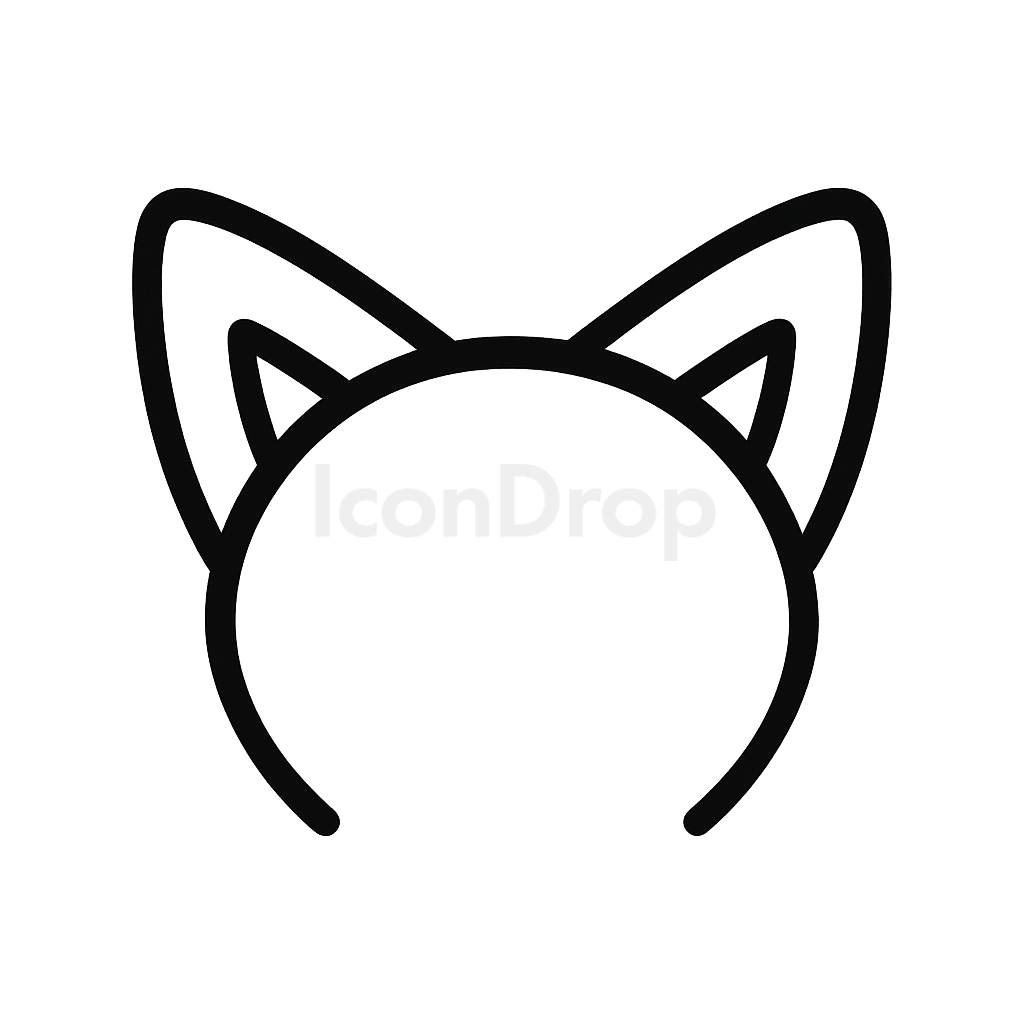 Cat Ears Icon Outline