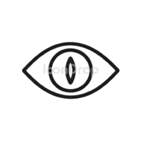 猫の目のアイコン(アウトライン)