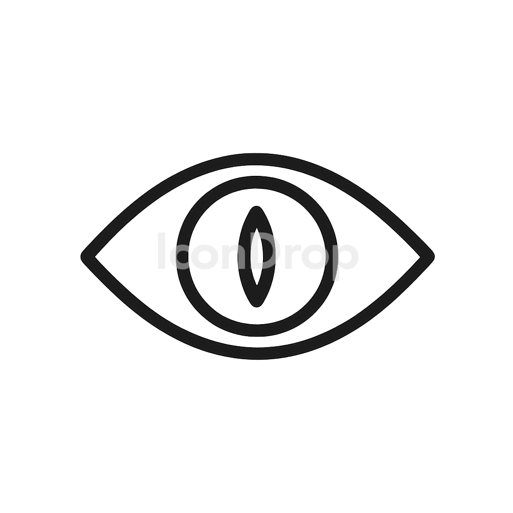 猫の目のアイコン アウトライン