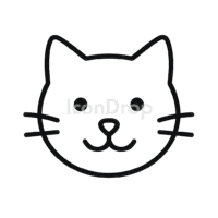 Cat Face Icon Outline