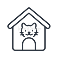 Cat House Icon Outline