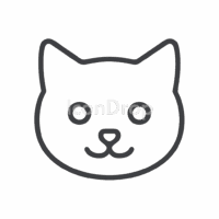 猫の頭のアイコン(アウトライン)