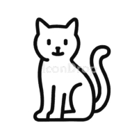 シンプルな猫のアイコン(アウトライン)